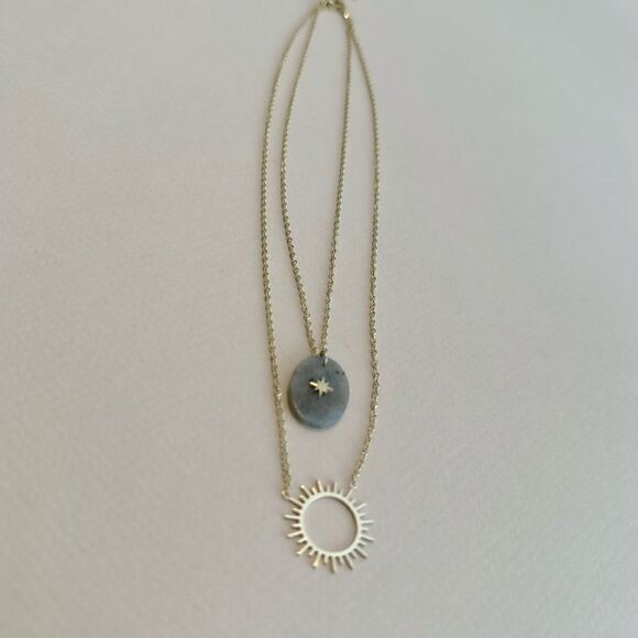 Boho sun radiant necklace M807 - Picture 3 of 4